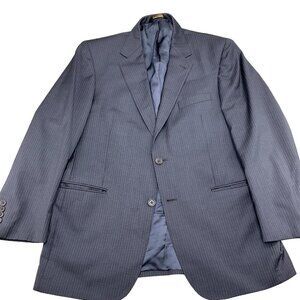 Jos A Banks Blazer Men 42R Gray Pinstripe Gordon Super 150s Wool Signature VTG‎